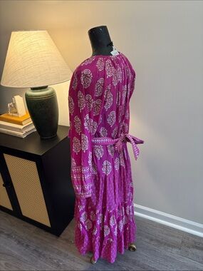 Cleobella | Dresses | Celobella Fuchsia Tie Waist 0 Organic Cotton Midi ...